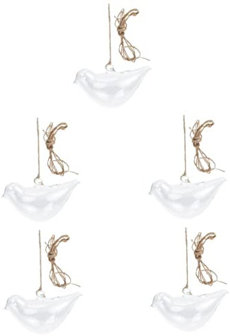 Zerodeko 5 Stück Glas-Hängevase Zum Aufhängen Blumentopf Pflanzen Innenbereich Terrarium Pflanzen Aufhänger Vase Heimvase Hänge-Stil Vase Vogel Eule Pflanzgefäß