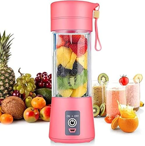 Portable Blender, Mini Blender for Shakes and Smoothies with Rechargeable USB, 380Ml Traveling Portable Fruit Veggie Juicer Cup Blender With 6 Blades