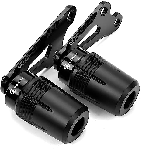 MOWOK Motorrad Zubehör kompatibel mit CB750 CB 750 1000 HORNET 2023 2024 2025 CB1000 TRANSALP 750 Transalp750 XL750 XL1000 Rahmen Schieber Sturzpads Sturzschutz Anti Crashpads Protektoren (Schwarz)