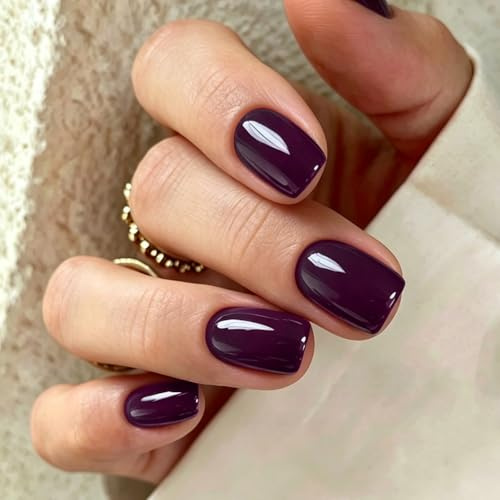 JMEOWIO Unghie Gel Adesive UV Viola Scuro Smalto Adesivo per Unghie Gel Nail Stickers Decorazioni Unghie Nail Art Disegni