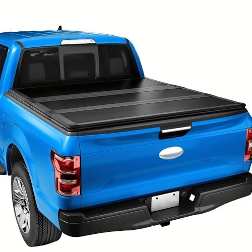 YBDFCBF 5,8 FT Ladefläche Harte 4-Fach LKW Laderaumabdeckung Kompatibel for Chevy Silverado GMC Sierra 1500 2014-2024 Pickup LKW Ladefläche 5'8