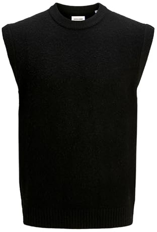 JACK & JONES Jjesoho Ollie - Gilet da Uomo, in Maglia, Nero, S, Nero, S