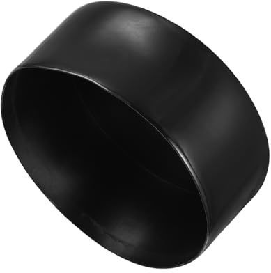 QUARKZMAN 120mm Tapones de Extremo de Goma, Tapa para Postes Flexible Vinilo PVC Grande Cubierta de Agujero Redondo Protector para Valla Silla Barandilla Tubería de Tierra Perno, Negro