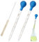 2 Pièces Pipettes 10ml, Pipette Graduée en Verre, Compte Goutte avec 2 Bouteilles à Aspiration en Caoutchouc Pour et 1 Brosse de, Compte Gouttes Pipette，Pour Pharmacie, Parfum, Laboratoire