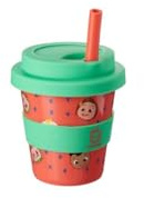 HOX CoComelon Babyccino Travel Cup for Kids – 100ml Reusable Cold Drink Cup, BPA-Free, Spill-Resistant with Lid, Lightweight & Portable – Official Licensed CoComelon Children’s Cup