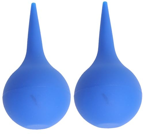 Öronspruta, 2 st 30 ml öronglödlampssprutor, mjuk elastisk silikonsuganordning, återanvändbara sprutor för att ta bort vax