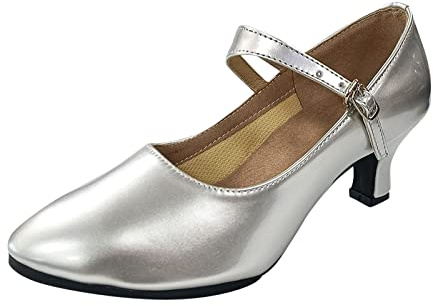 Chaussures De Danse À Bout Fermé Latine Confortables Bachata Chaussures Danse À Talons Hauts Standard pour Femme Tango Sandales Jazz Salon Fête Sociale D'été Escarpins