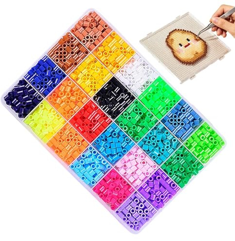 Kit de Perles à Repasser 24 Couleurs, Set Artisanal Fait Main