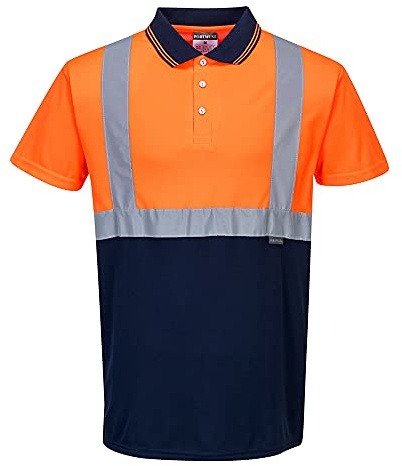 Portwest Two-Tone Polo, Size: L, Colour: Orange/Navy, S479ONRL