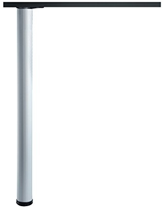 Home System 67621 Gamba Tavolo Pieghevole, Regolabile, Alluminio Millerighe