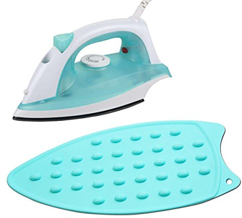 Bringsine Silicone Iron Rest Pad for Ironing Board Hot Resistant Mat(Teal)