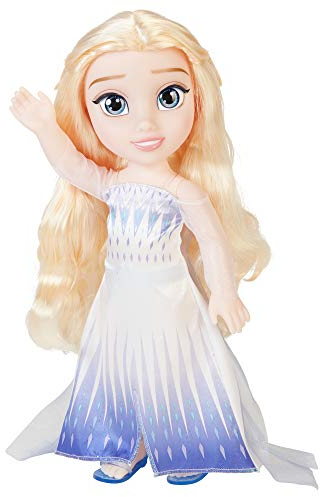 Disney Frozen 2 ELSA die Schneekönigin-Puppe – 35 cm große, bewegliche Puppe in kultigem Modekleid und mit langem wallendem Haar für zusätzliches Spielvergnügen, für Mädchen ab 3 Jahren, 214894