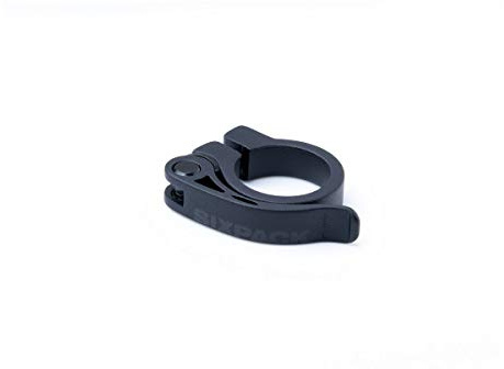 Sixpack Menace Fahrrad Sattelklemme mit Schnellspanner 31.8mm / 34.9mm Stealth schwarz: Größe: 31.8mm