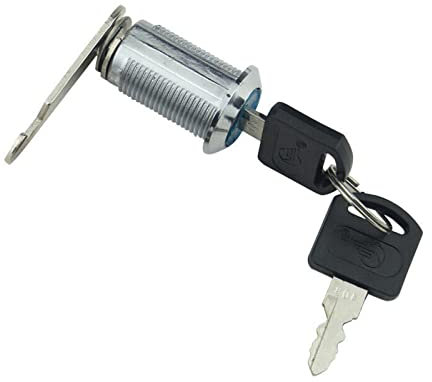 TopHomer 20 mm Verrou à Came Cylindrique Universel - Serrure pour Boîte aux Lettres/Armoire/Tiroir | Alliage Zinc | 2 Clés Incluses