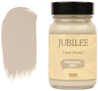 Guild Lane Jubilee Furniture Paint – Upcycle & Transform Wood, Metal & Glass – Soft Sheen Finish for Indoor & Outdoor – Durable & Easy to Apply Multi-Surface Paint (Transvaal Grey, 60ml)