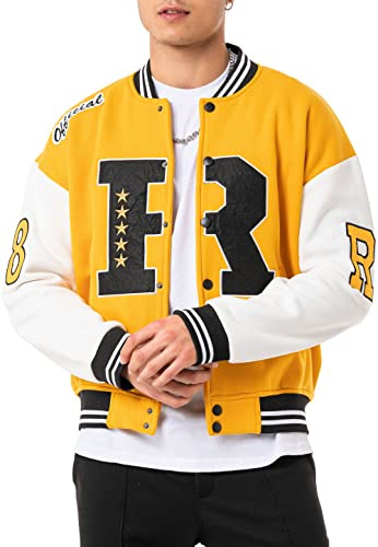 Redbridge Elegante chaqueta universitaria de aspecto retro, chaqueta deportiva Varsity para ocio y ropa de calle, L