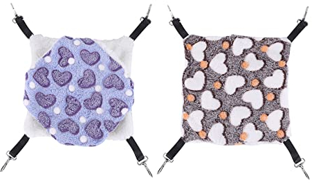 Restrdt 2 StüCk Meerschweinchen HäNgematte HäNgende Meerschweinchen Frettchen und HäNgematte Spielzeug Bett für die Kleine Tiere Klein