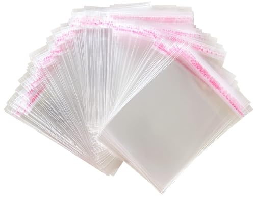 Zydiwo 300pcs Bolsas de Celofán Transparentes OPP Bolsa Autoadhesiva Bolsa Plastico de Regalo Bolsa Embalaje Transparente para Galletas Dulces Chocolate Caramelo Bocadillos (10 * 15cm)