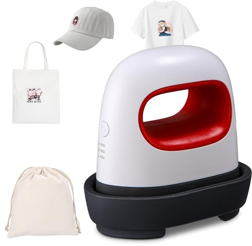 Pressa a Caldo Mini, Pressa per Magliette Della Macchina Plotter con Base di Sicurezza Isolata, Mini Termopressa per Trasferimento per Scarpe, Fai Da Te, Piccoli Progetti in Vinile HTV