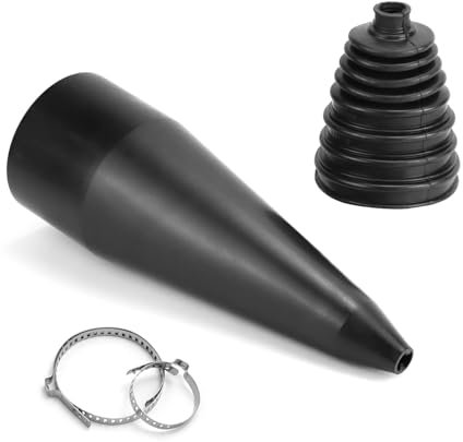 QWORK® Achsmanschetten Faltenbalg, Achsmanschettensatz mit Metallschellen, incl Montagekegel