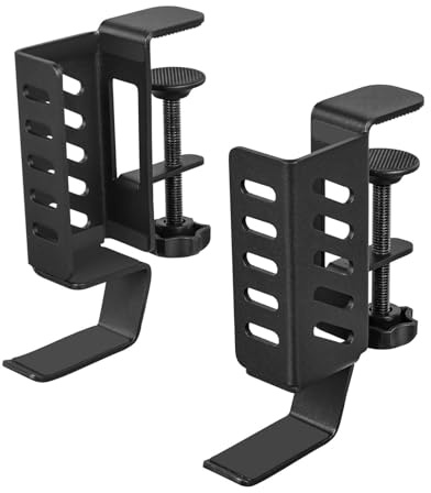 Générique Organiseur Latéral pour Ordinateur | Support de Bureau Latéral Portable | Rangement Clippable pour PC | Acier au Carbone Robuste Facile à Installer | Noir ou Blanc