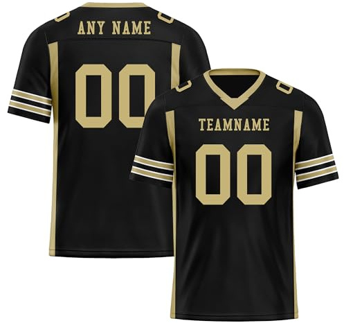 Custom American Football Jersey for Adult Youth, Personalised Name Number Sports Training Tee Fans Team Shirt