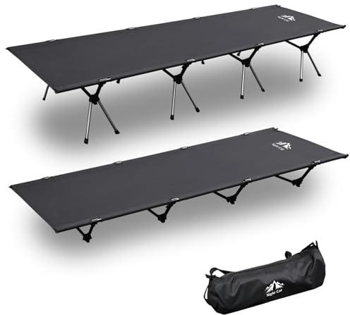 Night Cat Camping fältsäng vikbar: Lätt säng XXL 150 kg lastkapacitet 220 x 80 cm för 1 person resa utomhus