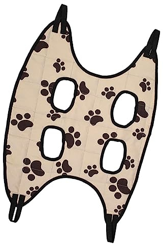 ARTSEWPLY Hamaca y Diseño de Cuatro Orificios para Mascotas de Tela Soporte Fuerte Resistente para Recortar Uñas y Cuidado Estético de Perros y Gatos