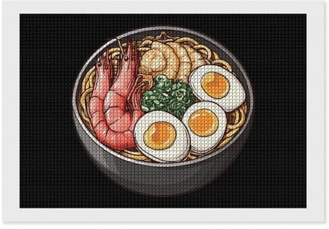 Japanses Ramen Noodles Bowl Fashion Diamond Art Painting Kits for Adults Square Drill 5D DIY Craft for Home Decor Gift