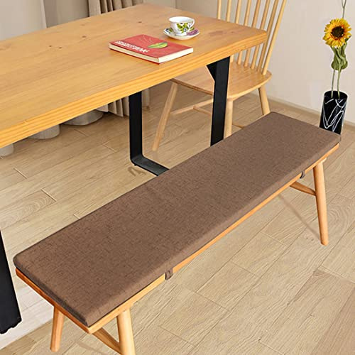 Genérico Cojines para Banco de jardín de 2 y 3 plazas, 80/100/120 cm, para Columpios de Comedor y Patio, para Uso Interior y Exterior, cojín Largo para Silla (150 x 40 cm, Color café)