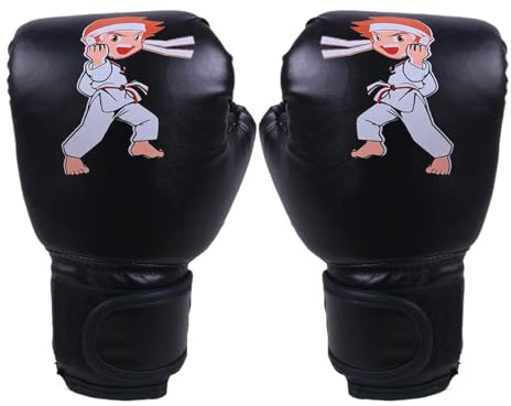 Junior boxningshandskar – PU-träningshandskar för barn för boxningssäck, Muay Thai och MMA | Bekväm boxningshandske för ungdomar för och flickor