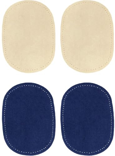 YFTRFR 4 Pcs Oval Elbow Knee Patche Craft Supply Sewing Appliques Protect Your Clothes and Repair of Trousers Sew-On Fabric for Blazers Sweaters Trousers Shirts Suit Repair Patches