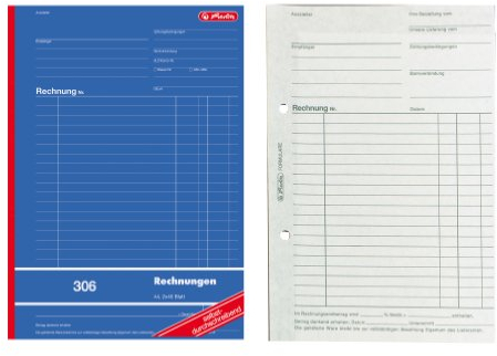 Herlitz 888420 Rechnungsbuch 306, A4, 2x40 Blatt selbstdurchschreibend