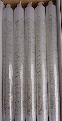 Adventskalenderkerze 250x22mm we/ro Sort