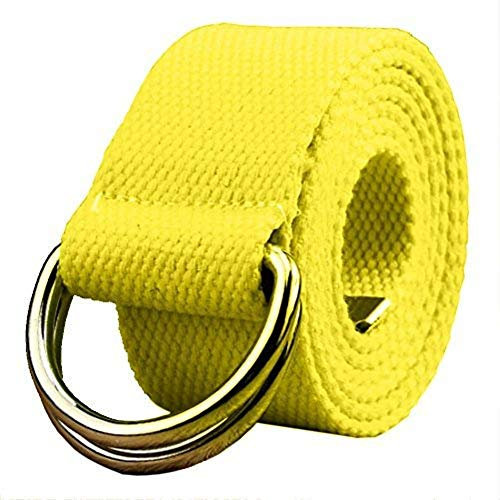 Herren Gürtel Stretchgürtel Fashion Lässige Sport Stoffgürtel Training Herrenmode Wandern Taillengürtel Belt (Color : Gelb, Size : W/91-107cm)