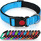 Taglory Hundehalsband, Weich Gepolstertes Neopren Nylon Hunde Halsband für Große Hunde, Verstellbare und Reflektierend für das Training, Himmelblau