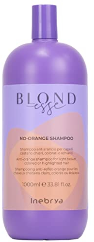 Anti-Orangen-Shampoo, ideal für alle hellbraunen, gefärbten oder aufgehellten Haare | No Orange Blondesse INEBRYA | 1.000 ml