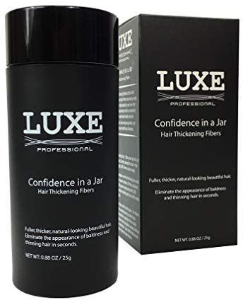 LUXE Hair Building Fibers - Thickening Fibers - CONFIDENCE IN A JAR – 2 Months+ Supply! – Hypoallergenic, Dermatologist Tested – Multiple Colors Available (Auburn)