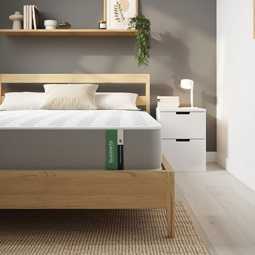 Summerby Sleep King Mattress (150cm x 200cm), Comfort Foam & Coil Spring Hybrid Mattress, Comfy & Affordable, Orthopaedic For King Bed, Durable Coil & Comfort Foam, White