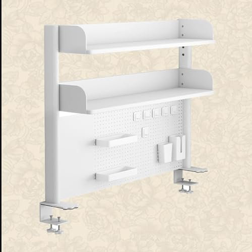 Schreibtischverlängerung Stecktafel-Arbeitsplatz – Klemm-Schreibtisch-Organizer-Regal, Computertisch-Zubehör für Büro, Sichtschutz-Panel für Gaming-Schreibtisch, Klemm-On-Schreibtisch-Regalsystem