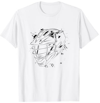 Lacrosse Helm Line Art Mannschaftssport T-Shirt