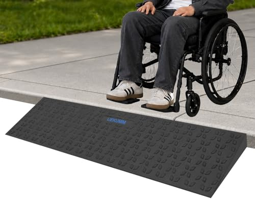 Liekmu Rampa gomma 4,5 cm antiscivolo sedia rotelle stella polare 650 kg porte gradini marciapiedi scooter passeggini moto