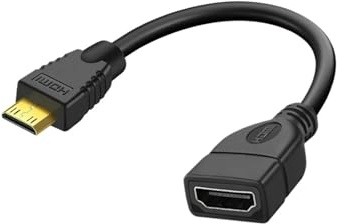 RYEAZIQI Mini HDMI to Female HDMI Extension Cable 90 Degree Elbow Adapter for TV Box/Stick Camera PS4 PS5 Xbox 4K 2K Converter Short Wire(Straight)