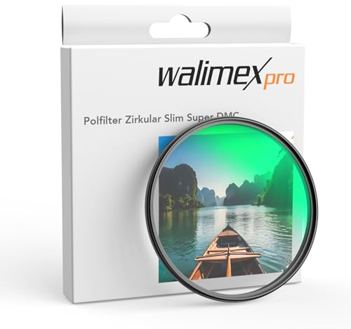 Walimex pro CPL filter Slim Super DMC 77 mm, multibeläggning 18 lager, tunn fattning 4,6 mm, cirkulärt polarisationsfilter minskar reflektioner och ökar färgmättnad