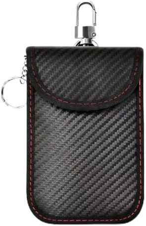 VYNZOR Portachiavi Auto Antifurto, Custodia Bloccasegnale per Chiavi Keyless, Design in Fibra di Carbonio, Compatto e Durevole per Uso Quotidiano