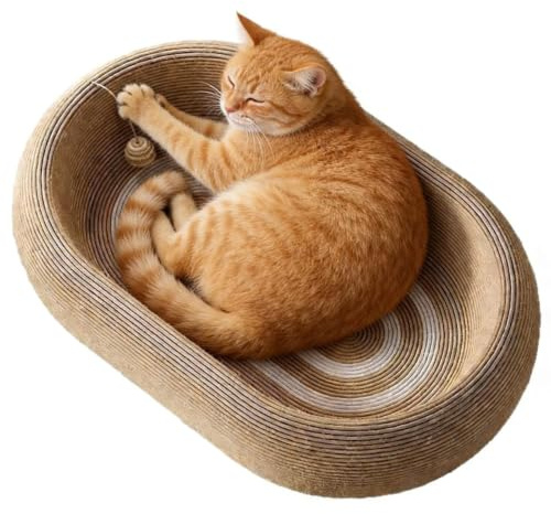 Kattklösmatta även kan användas en Bädd Möbelskydd Sisalskål | Inomhus Kattklöbo för Passar I Sovrum Vardagsrum På Golv Och Vid Sofa