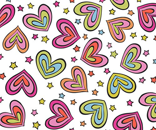 GoOpticians Rainbow Hearts Cloth Microfibre Cleaning Cloth For Spectacles Eye Glasses Screens Phones Tablets 15cm x 18cm (x1)