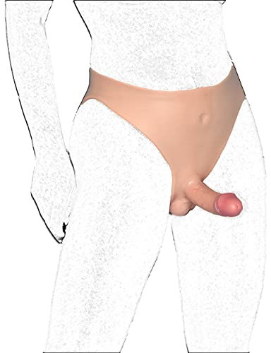 Honeylust - Realistic Silicone Strap-on Dildo with Fake Penis and Testicles in Size S-M - Pegging Strap-on Penis with Briefs
