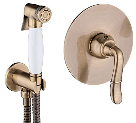 PaulGurkes Bidet Set Bronze Unterputzarmatur Spraybrause Retro