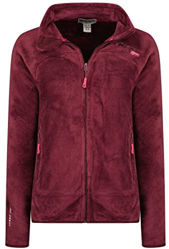 Geographical Norway Upaline Lady - Giacca Pile Donna Fine Fleece Warm con Zip - Autunno Inverno Primavera Sci Montagna - Manica Lunga Felpa Pelliccia Morbido Comfort Outdoor (Bordeaux L)